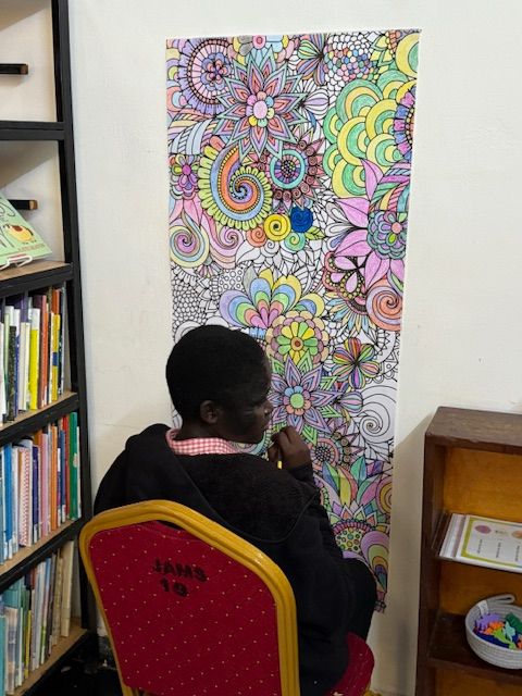 Student coloring 