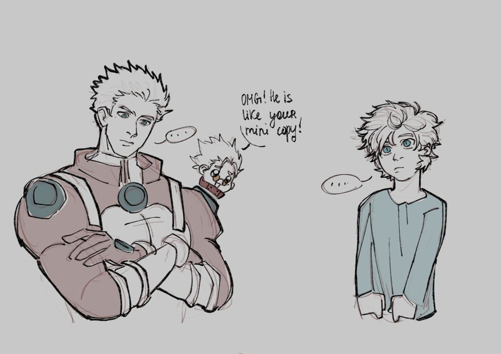 Azrael meets Knives and Vash of 98 version. Vash points out the similarity between Knives and Azrael.