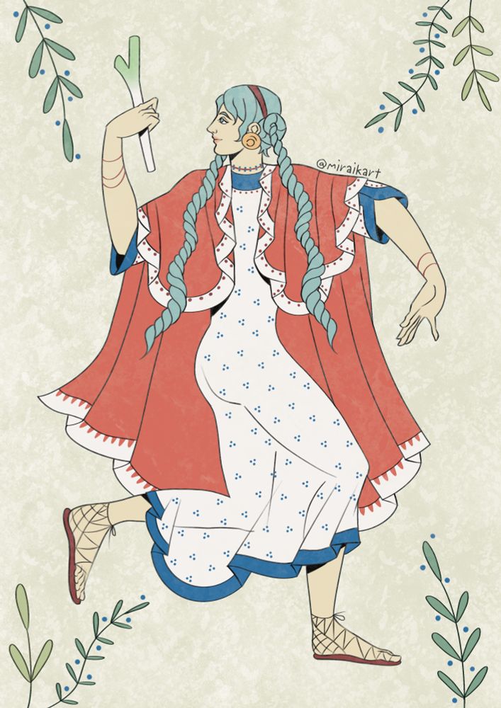 Hatsune Miku in Etruscan style 