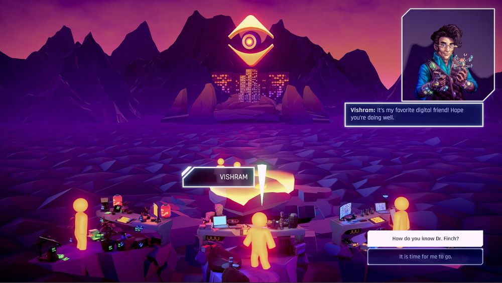Screenshots from Ctrl Alt Deal, a cyberpunk puzzle / strategy game helping a self-aware AI escape a corporate dystopia.