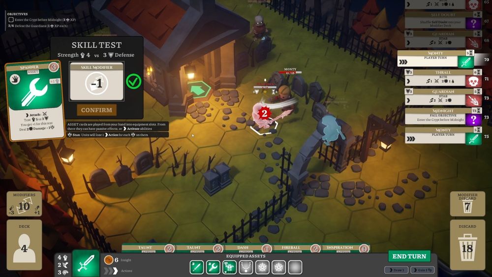 Screenshot from the prototype of Delve Too Deep.