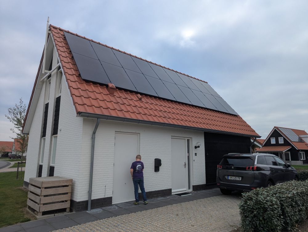 PV Anlage auf Haus in Zeeland, Niederlande 