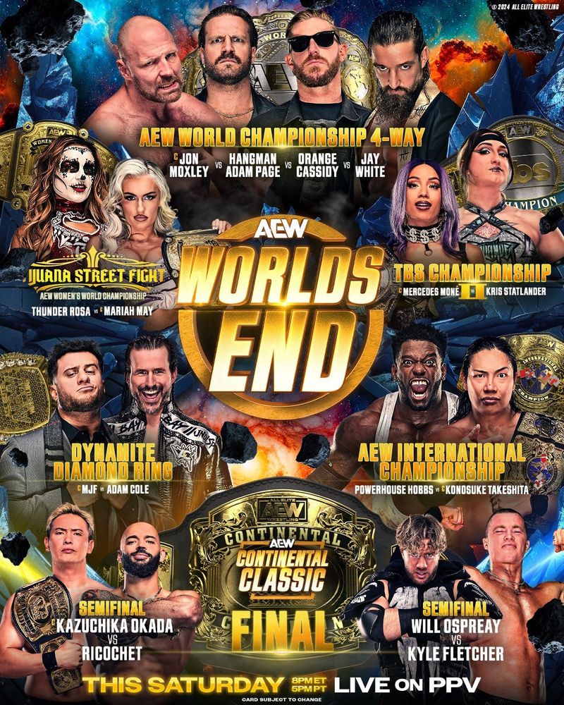 Aew world end 2024 match card