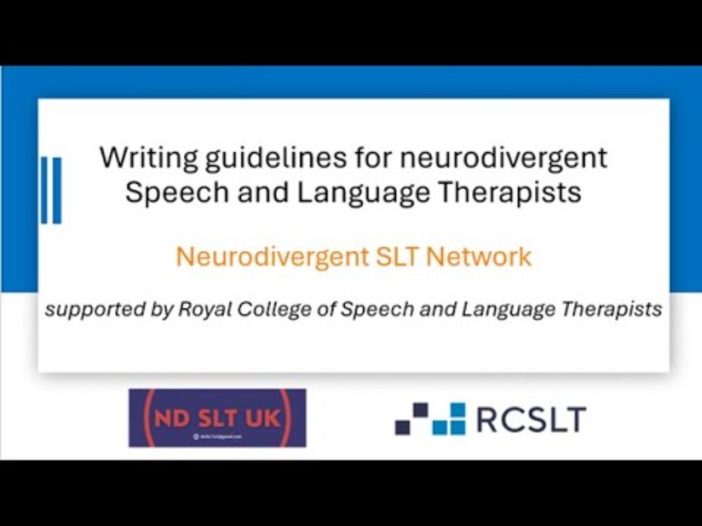 Writing Guidelines for Neurodivergent Speech & Language Therapists