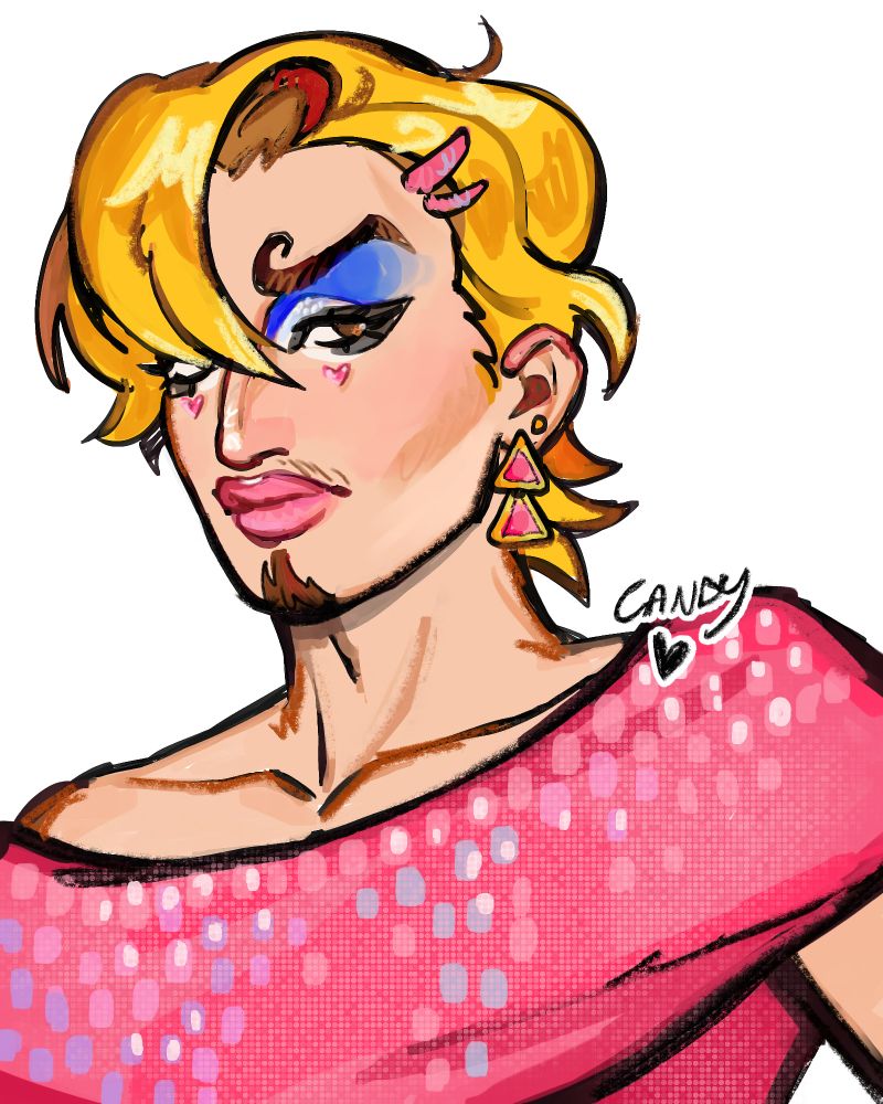 sanji has a drag queen / candy chan.