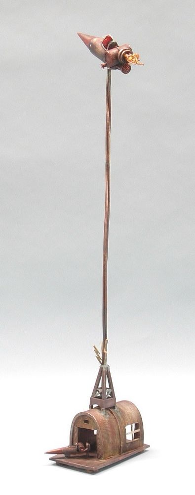 Kreiter- unique cast and fabricated bronze sculpture. 31 inch tall. It lives somewhere in Manhattan (private collection)