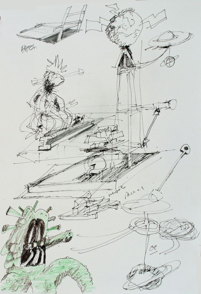 One of many drawings for “Ping Me”