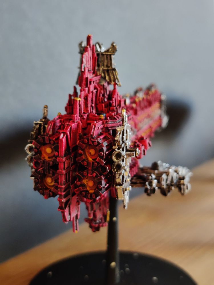 Aft view of the model