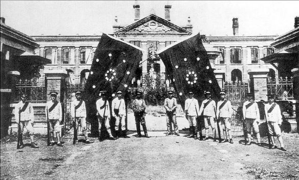 The Hubei Military government building in Wuchang https://en.wikipedia.org/wiki/Wuchang_Uprising#/media/File:Hubei_Military_Government.jpg 