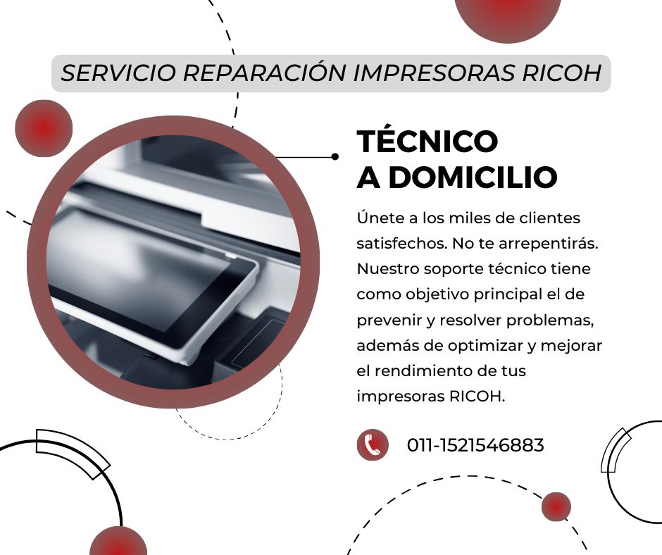 SERVICIO REPARACIÓN IMPRESORAS 𝗥𝗜𝗖𝗢𝗛

𝙏é𝘾𝙉𝙄𝘾𝙊 𝘼 𝘿𝙊𝙈𝙄𝘾𝙄𝙇𝙄𝙊

Únete a los miles de clientes satisfechos. No te arrepentirás. Nuestro soporte técnico tiene como objetivo principal el de prevenir y resolver problemas, además de optimizar y mejorar el rendimiento de tus impresoras.
🤙 ☎️ 0️⃣1️⃣1️⃣ - 1️⃣5️⃣2️⃣1️⃣5️⃣4️⃣6️⃣8️⃣8️⃣3️⃣
.
.
.
#RICOH #LANIER #Impresoras #Fotocopiadoras #Multifuncionales #Copiadoras #ServicioTécnico #Servicio #Técnico #ServicioPostVenta #Alquiler #Venta #Reparación #Mantenimiento #Repuestos #Insumos #IM430 #IM550 #M320 #MP301 #MP402 #MP501 #MP2554 #MP2555 #MP5002 #MP6002 #P311 #SP310 #SP377 #SP3710 #Argentina #Negocios #Contadores #Abogados #Kioscos #Locutorios #Colegios #Instituciones #Pymes #Empresas #AdministradordeConsorcios
