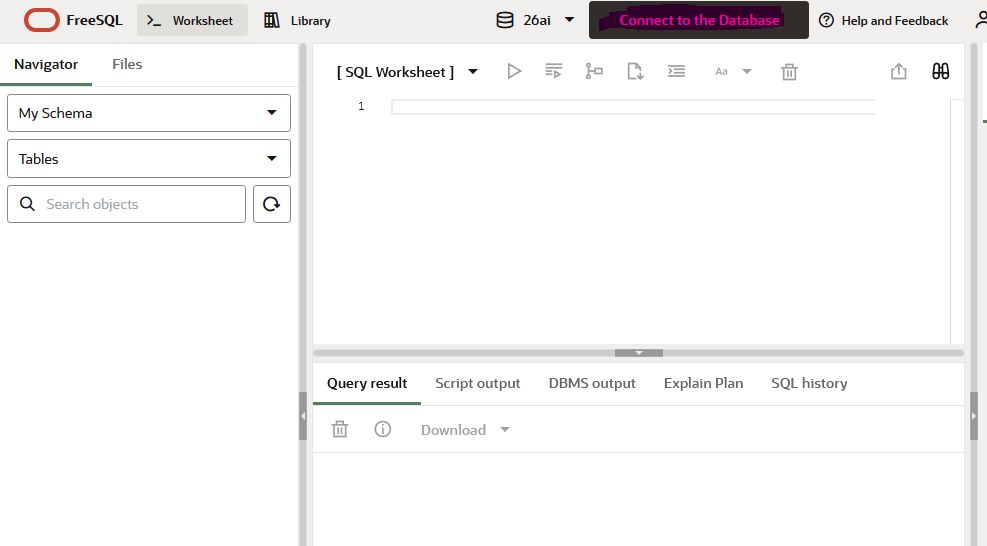 Login to FreeSQL and click the "Connect to the Database" button to get your SQL*Net login credentials