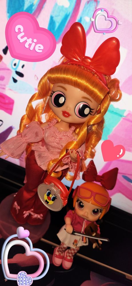 Screenshot of the LOL Teen Blossom doll and Popmart's PPG Blossom Doll