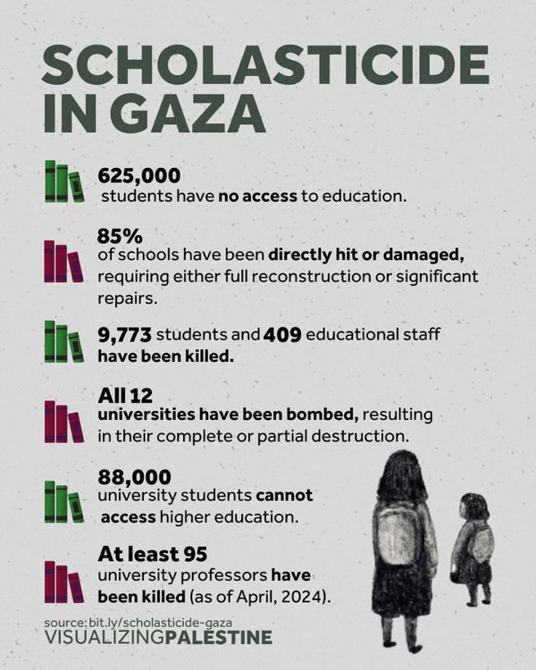 Data on the scholasticide in Gaza