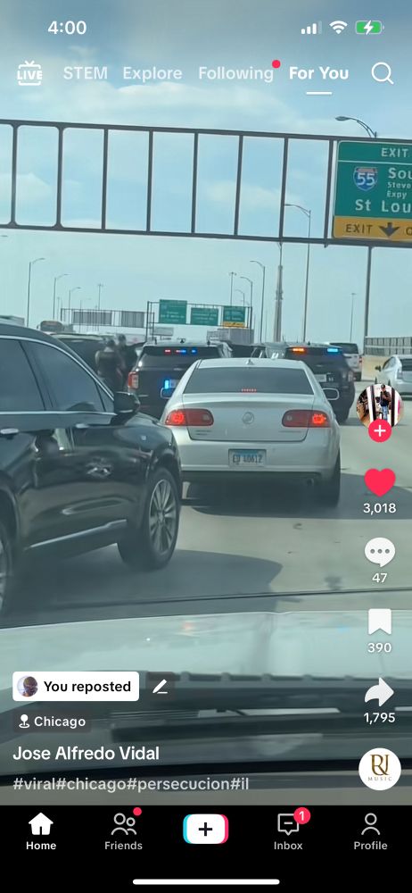 ICE and for some reason an IN sheriff's dept vehicle and K9 detaining a man along 90/94 and 55 (and clogging up traffic on a hugely busy traffic weekend).