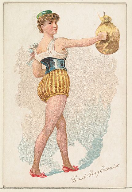 Sand Bag Exercise, from the Pretty Athletes series (N196) issued by Wm. S. Kimball & Co. (1889) by William S. Kimball & Company.