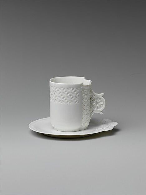 Cup and saucer (1875–85) by Union Porcelain Works.