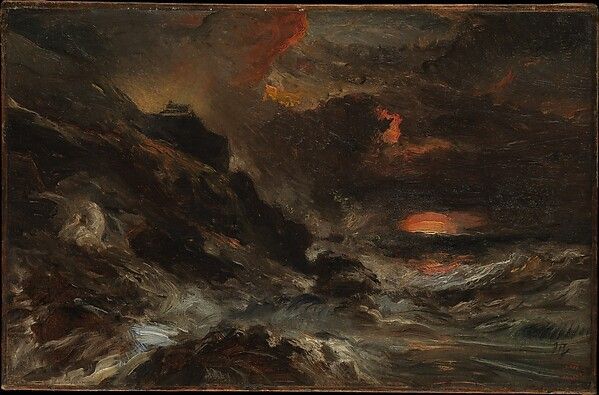 A Storm off the Normandy Coast (probably 1850s) by Eugène Isabey.