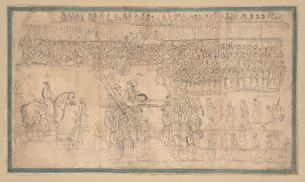 Prince A'zam Shah Enters Ahmedabad (ca. 1701) by Chitarman II (Kalyan Das).