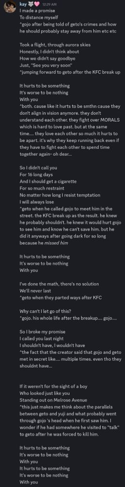 me breaking down how the lyrics to the song promise by laufey are about gojo and geto from jjk