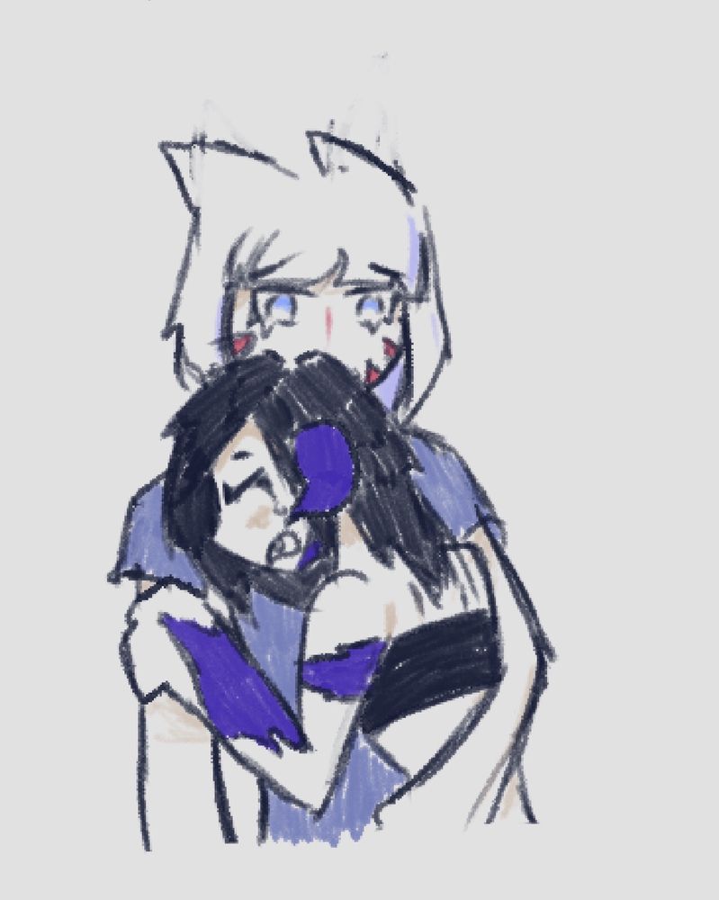 Nevi cries while being comforted by Y'shtola