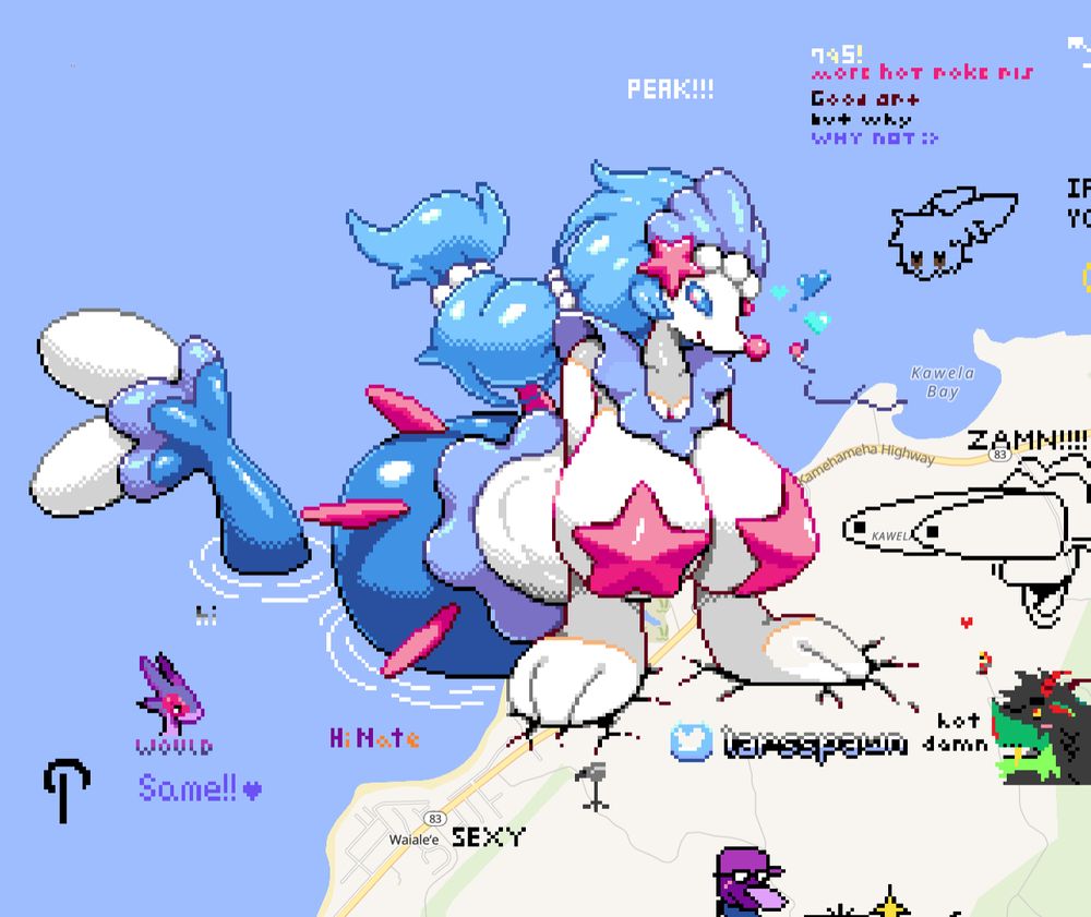 HUGE Primarina mommy sprite in wplace :>