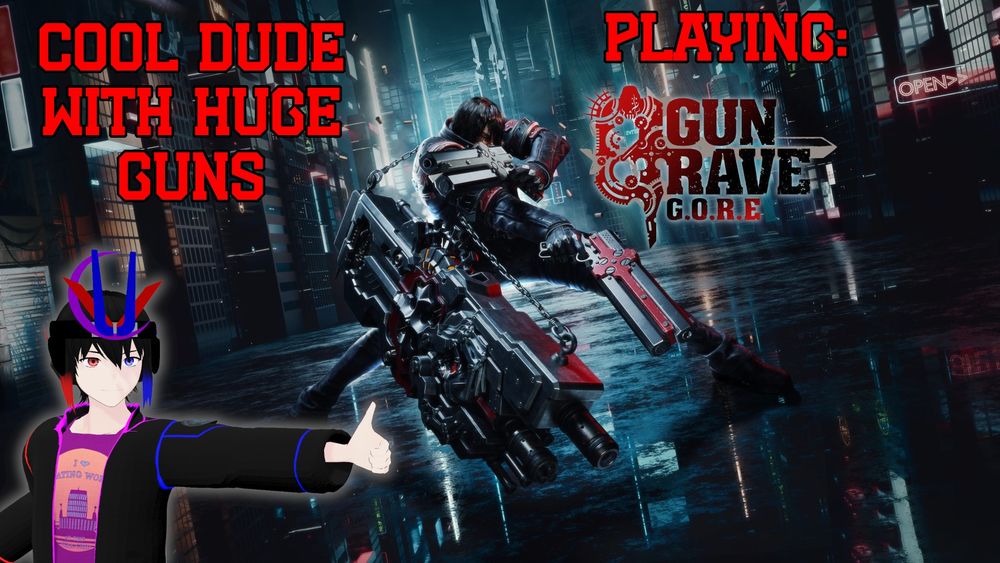 COOL DUDE WITH HUGE GUNS. Edited key art for Gungrave G.O.R.E.