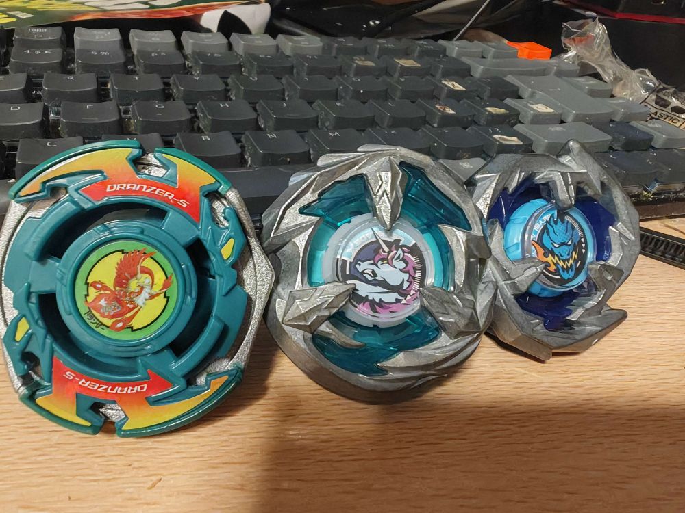 3 beyblades I bought