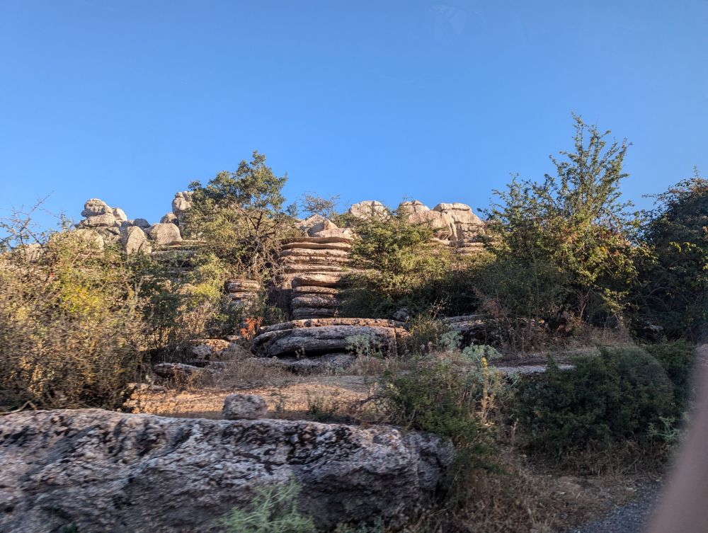A photo of a rocky landscape on top of El Torcal de Antequera in Spain