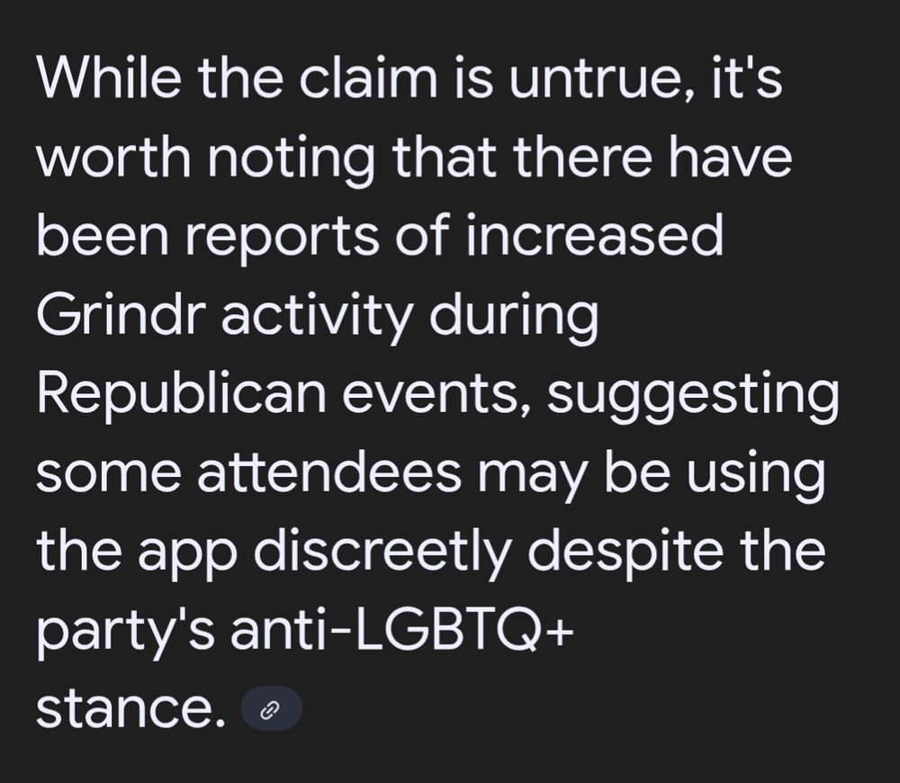 While the claim is intrue, it's worth noting that there have been reports of increased Grindr activity during Republican events, suggesting some attendees may be using the app discreetly despite the party's anti-LGBTQ+ stance.