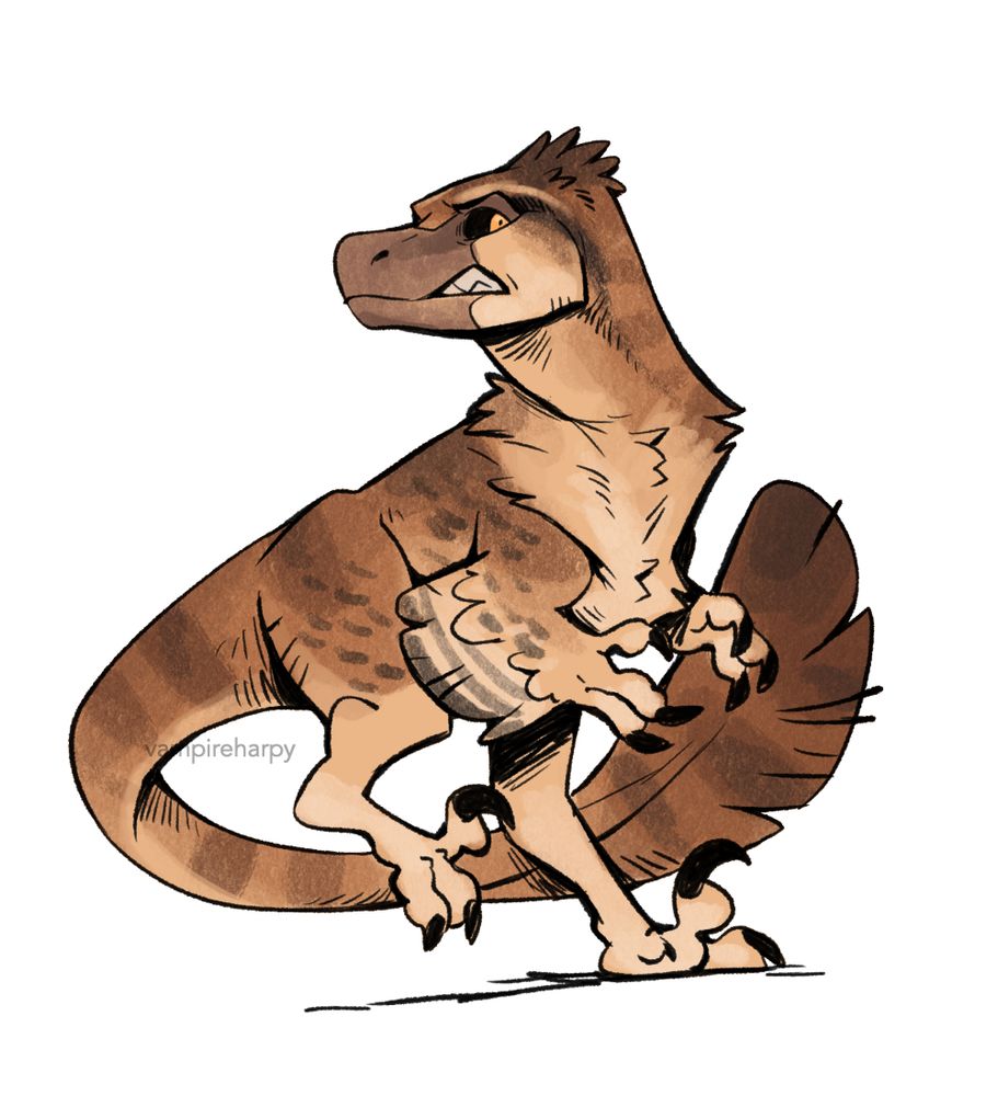 a stylized drawing of a raptor