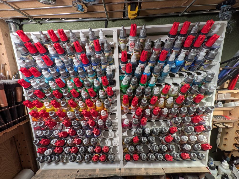 240 bottle paint rack