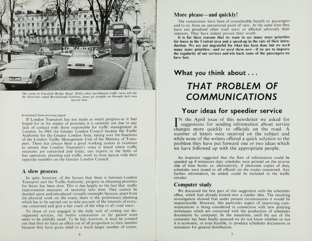 Clipping from London Transport Central Bus News No. 18, July 1967

A slow process