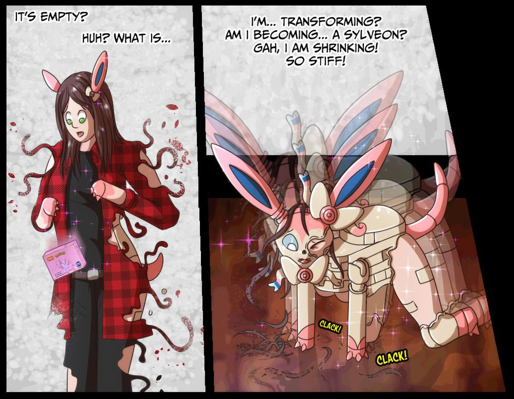 Woman turns into fake lego Sylveon