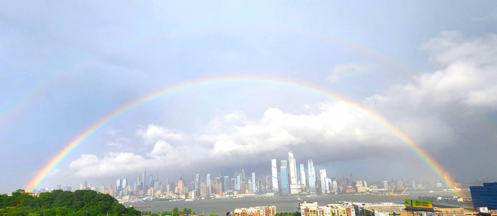 double rainbow captured on 0.6x wide 