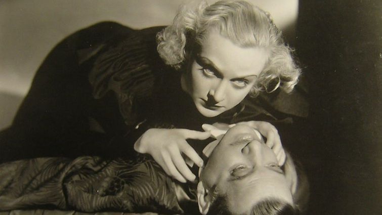 Carole Lombard is on the verge of strangling a guy in Victor Halperin’s SUPERNATURAL (1933).