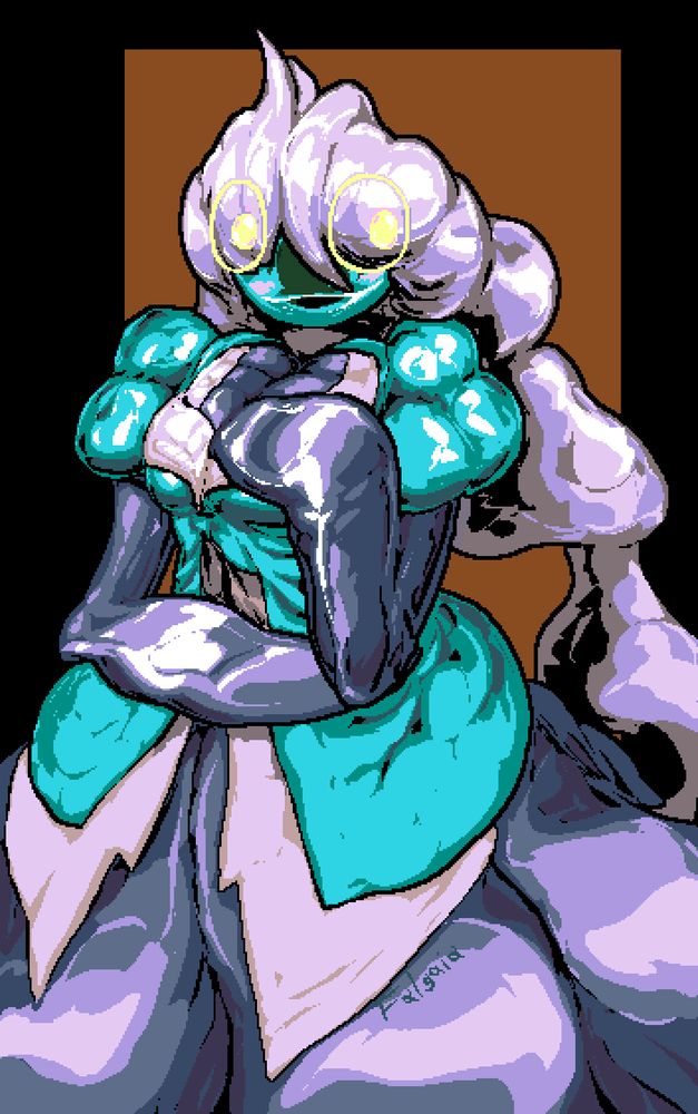 A node of the larger eldWitch Horror. Her head is one of its eyes shrouded in a hair of seafoam, controlling a body of tentacles. She awaits in forlorn locations, beckoning to lonesome travelers with a telepathic song. She seeks to create a true connection with travelers, hearing out their problems and stories while repaying them with aphorisms from her vast pool of knowledge and offering them pertinent advice. If travellers desire to take their relationship further, she will offer to merge mind and body with them, entering their body with her tentacles and seeping into their face, becoming a single, merged entity. These partnerships are mutual and concensual, even if the traveller's prior acquaintances are often unable to accept the new eldWitch Scion. This often creates ostracization and a further reliance upon Cæcy, even though this is not Cæcy's intent. 