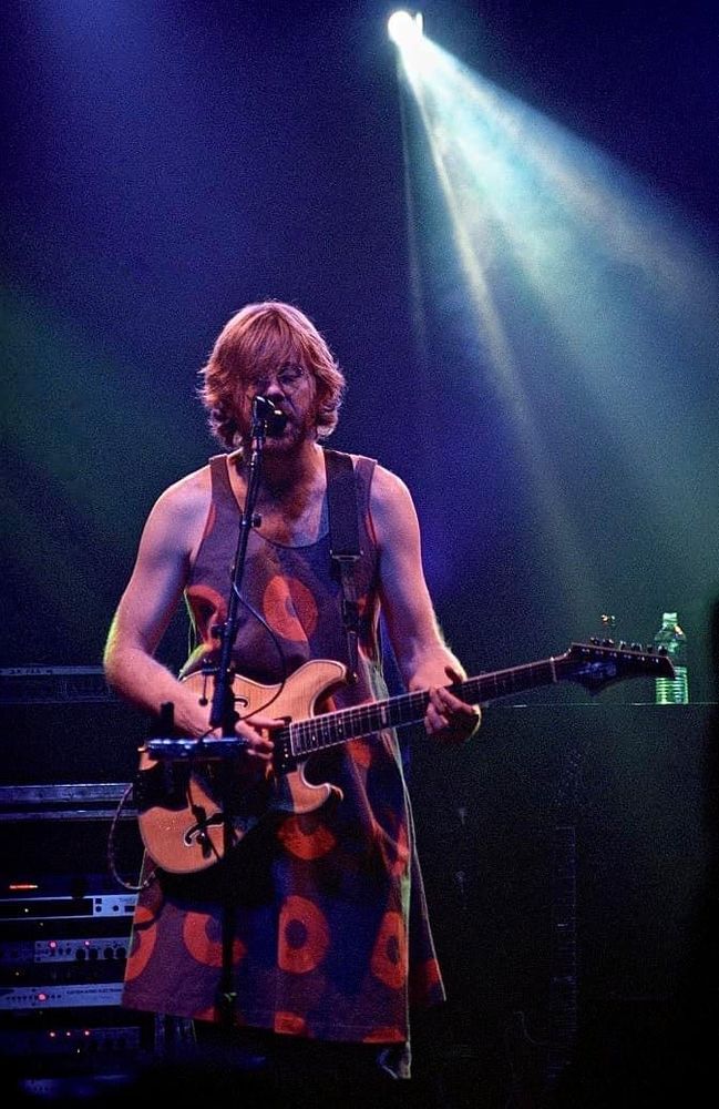 Trey Anastasio in a donut dress