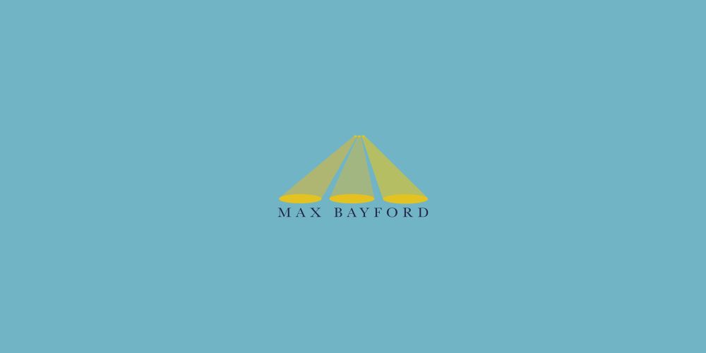 Max Bayford Logo

Three yellow spotlights overlooking the name Max Bayford on a blue background. 