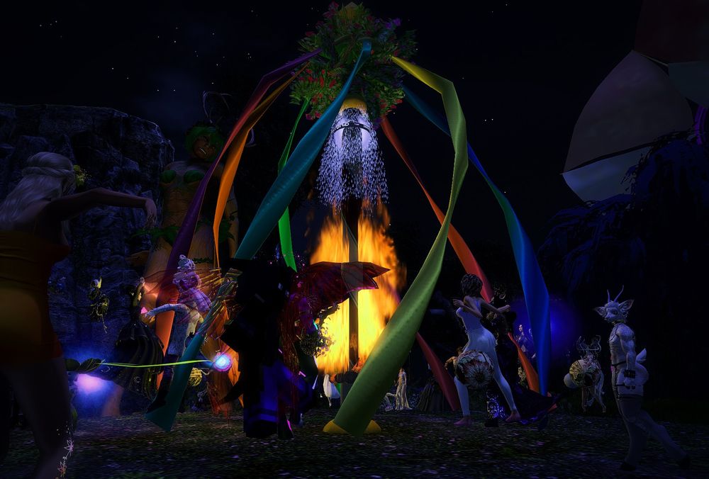 Beltane May Pole Dance at Fantasy Faire, Second Life