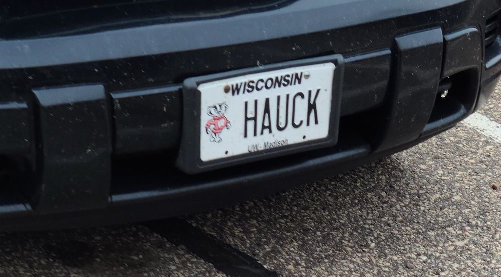 License plate that says HAUCK