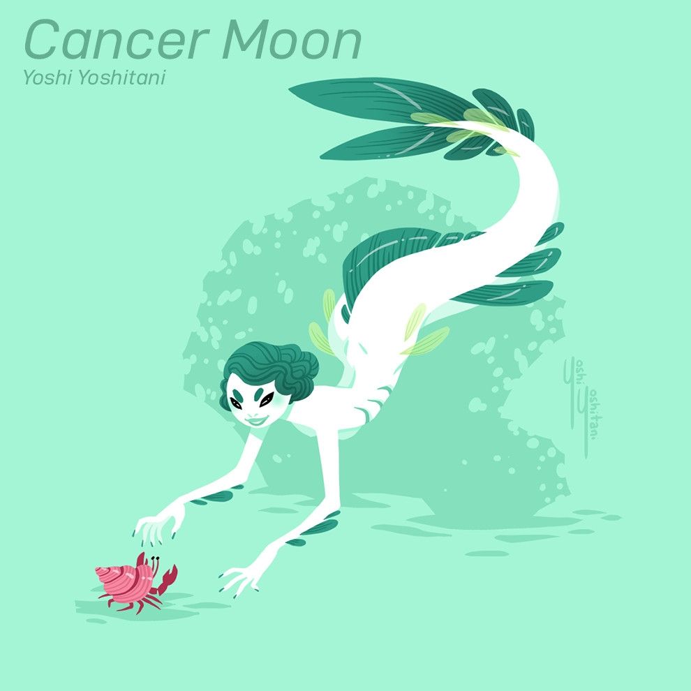Cancer Moon. It's of a mermaid and a hermit crab.