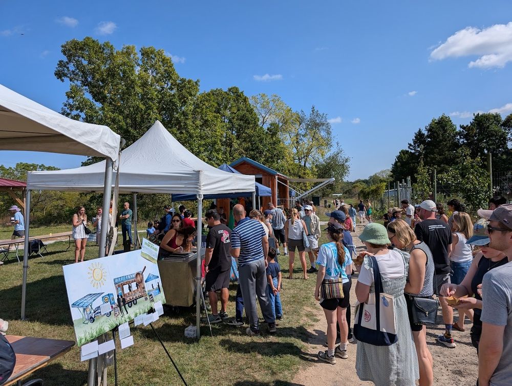 HarvestFest guests sample popsicles from JB's IcePops in Detroit. https://www.jbsicepops.com/