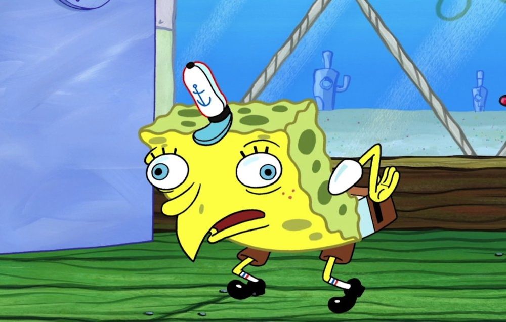 spongebob looking like a fool lol