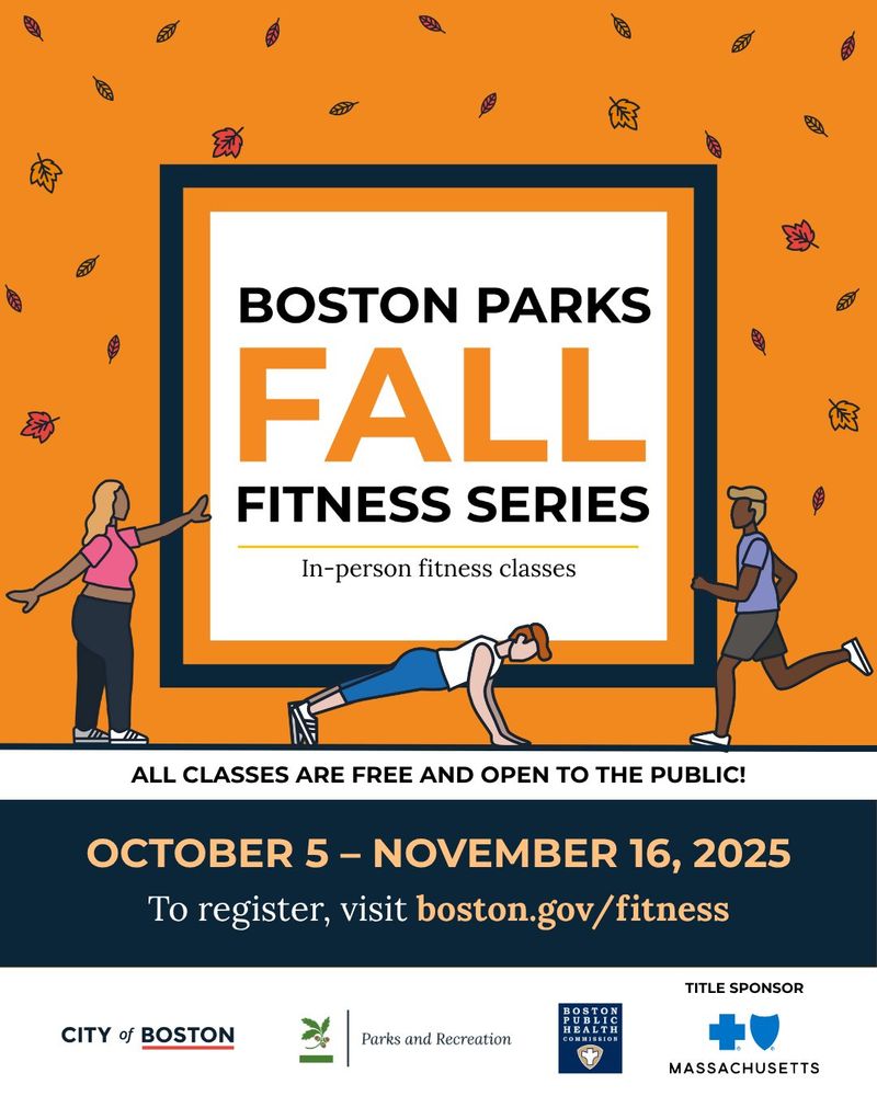 Fall fitness graphic - boston.gov/fitness