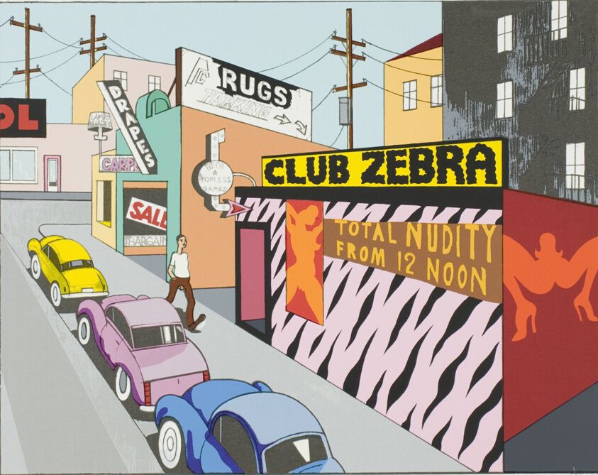 Ken Price (American, 1935–2012)
written by Harvey Mudd (American, born 1940)
printed by Gary Lichtenstein (American)
published by Arabesque Books, Club Zebra, from The Plain of Smokes, A work made of color screenprint on white wove paper.