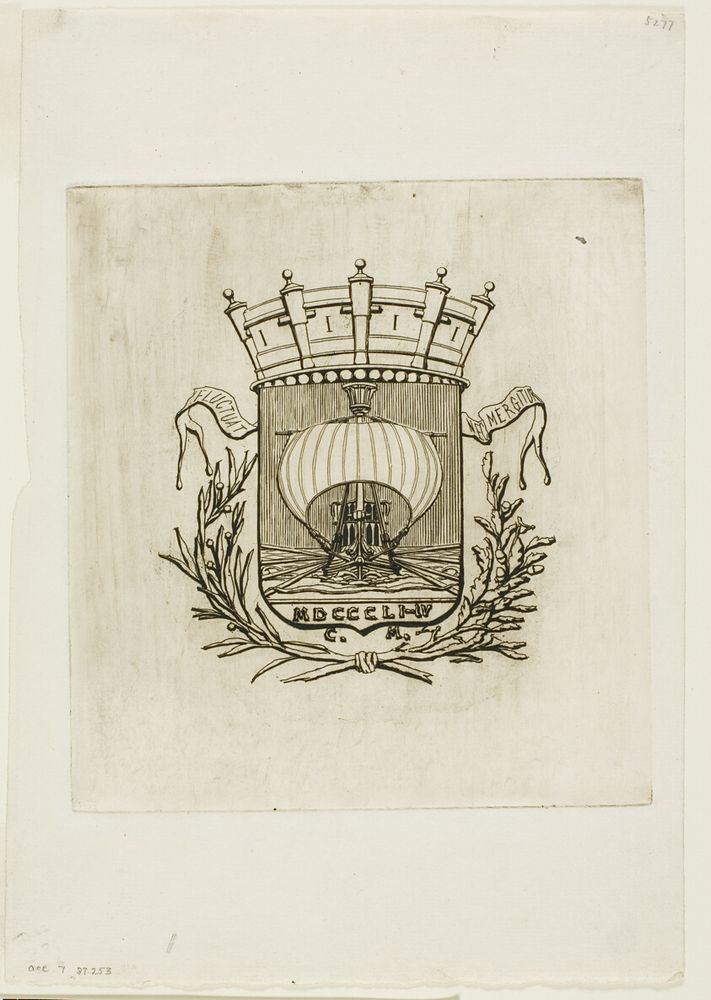 Charles Meryon
French, 1821-1868, It Rocks but is Not Sunk, A work made of etching on ivory laid paper.