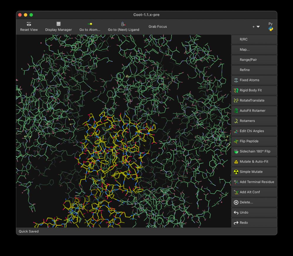 Easy to see symmetry atoms on macOS Coot 1.1 screenshot