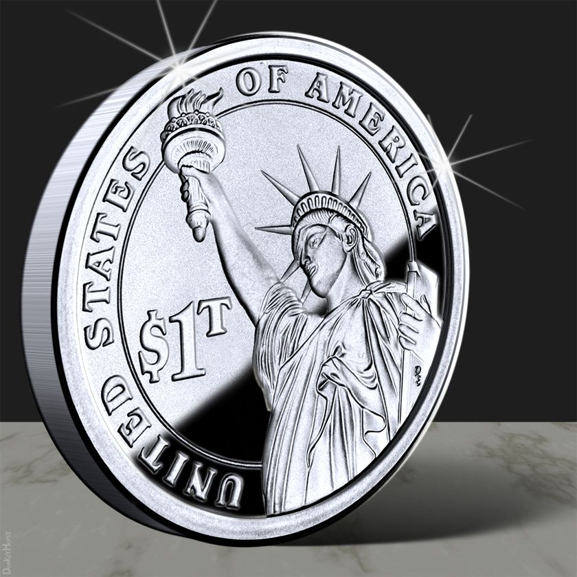 A platinum trillion dollar coin