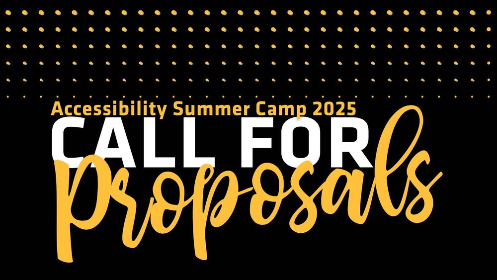 graphic "Accessibility Summer Camp 2025 call for proposals"