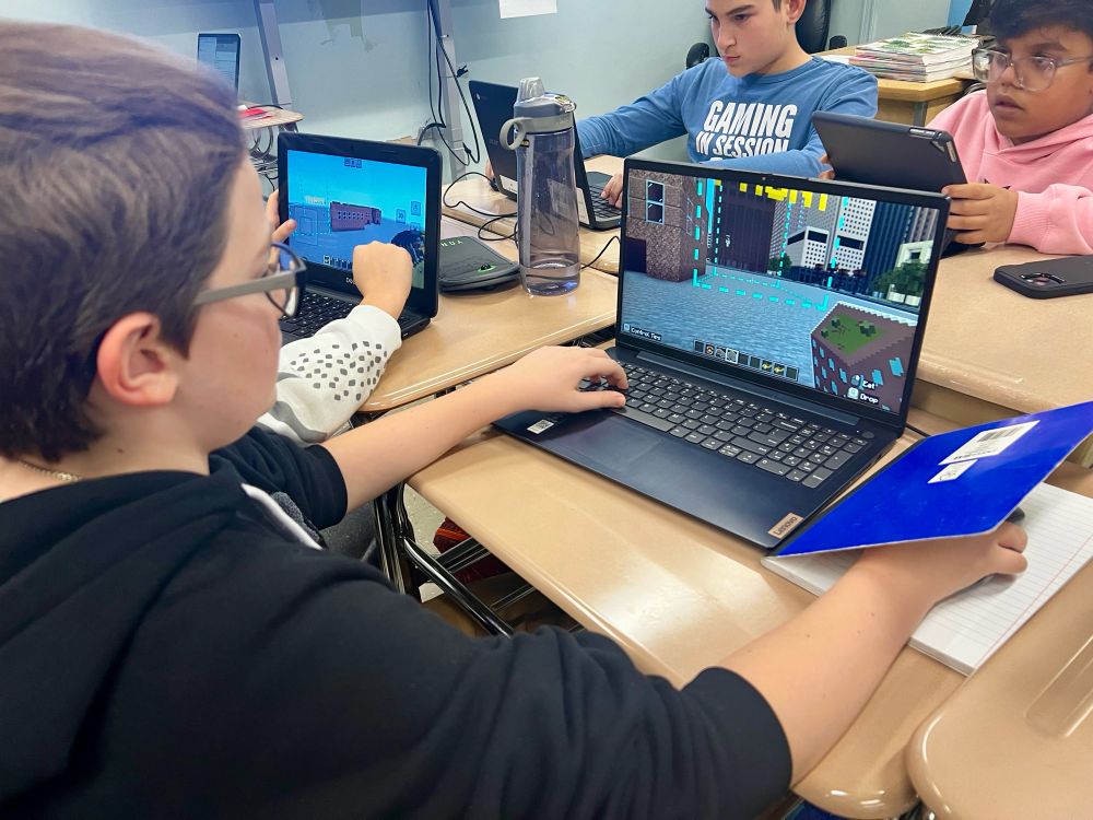 Kids on laptops